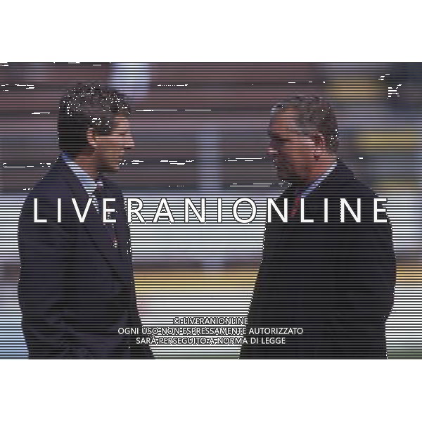 RETROSPETTIVA VINCENZO MATARRESE PRESIDENTE BARI CALCIO NELLA FOTO VINCENZO MATARRESE PRESIDENTE BARI CALCIO CON GIUSEPPE MATERAZZI AG ALDO LIVERANI SAS 