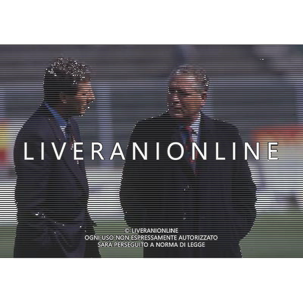 RETROSPETTIVA VINCENZO MATARRESE PRESIDENTE BARI CALCIO NELLA FOTO VINCENZO MATARRESE PRESIDENTE BARI CALCIO CON GIUSEPPE MATARAZZI AG ALDO LIVERANI SAS 