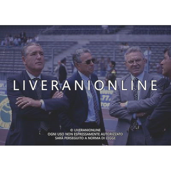 RETROSPETTIVA VINCENZO MATARRESE PRESIDENTE BARI CALCIO NELLA FOTO VINCENZO MATARRESE PRESIDENTE BARI CALCIO CON CARLO REGALIA AG ALDO LIVERANI SAS 
