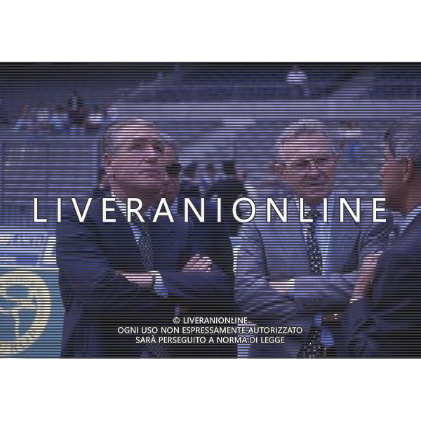 RETROSPETTIVA VINCENZO MATARRESE PRESIDENTE BARI CALCIO NELLA FOTO VINCENZO MATARRESE PRESIDENTE BARI CALCIO CON CARLO REGALIA AG ALDO LIVERANI SAS 