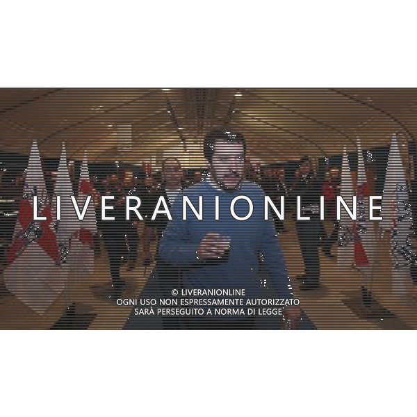 Matteo Salvini ,convegno Lega Nord ,Brescia 21 novembre 2015. AG ALDO LIVERANI SAS
