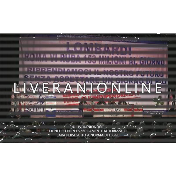 Matteo Salvini ,convegno Lega Nord ,Brescia 21 novembre 2015. AG ALDO LIVERANI SAS