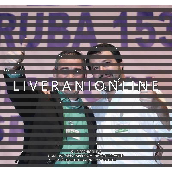 Matteo Salvini e Paolo Grimoldi,convegno Lega Nord ,Brescia 21 novembre 2015 AG ALDO LIVERANI SAS