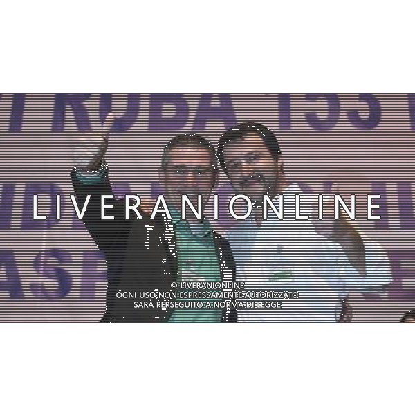 Matteo Salvini e Paolo Grimoldi,convegno Lega Nord ,Brescia 21 novembre 2015 AG ALDO LIVERANI SAS