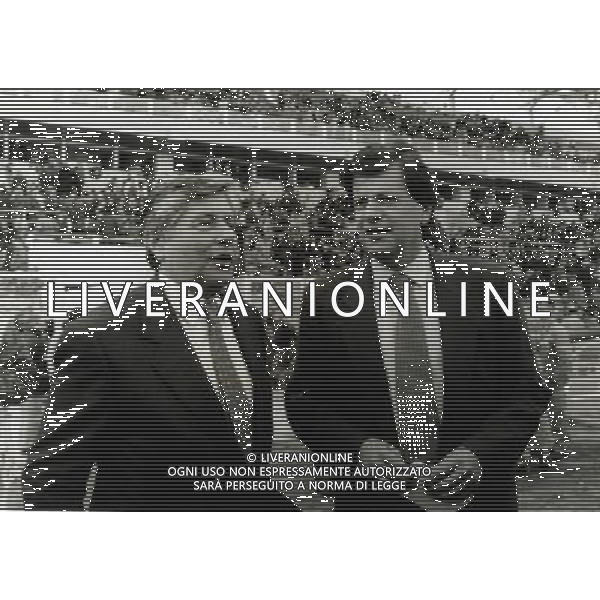 RETROSPETTIVA LUCIANO NIZZOLA DIRIGENTE CALCIO NELLA FOTO LUCIANO NIZZOLA CON FRANCO DAL CIN AG ALDO LIVERANI SAS