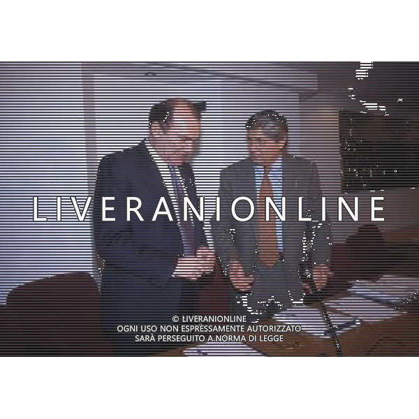 RETROSPETTIVA LUCIANO NIZZOLA DIRIGENTE CALCIO NELLA FOTO LUCIANO NIZZOLA CON ERNESTO PELLEGRINI AG ALDO LIVERANI SAS