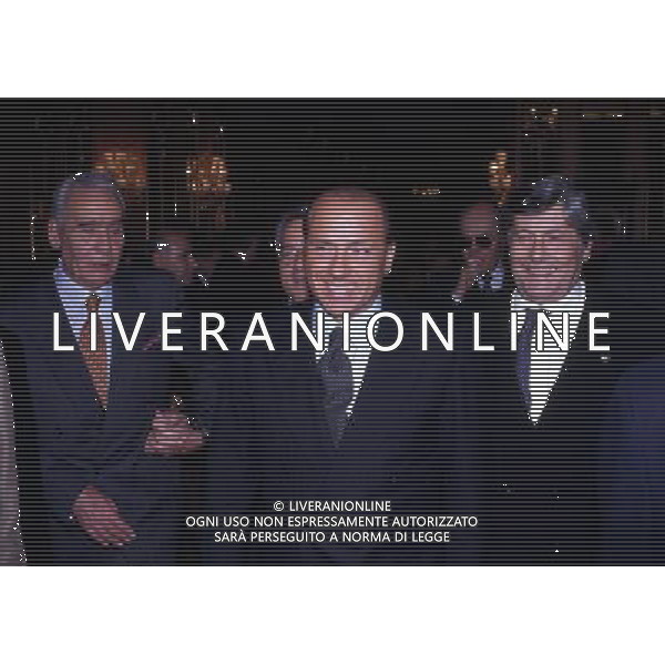 RETROSPETTIVA LUCIANO NIZZOLA DIRIGENTE CALCIO NELLA FOTO LUCIANO NIZZOLA CON SILVIO BERLUSCONI AG ALDO LIVERANI SAS