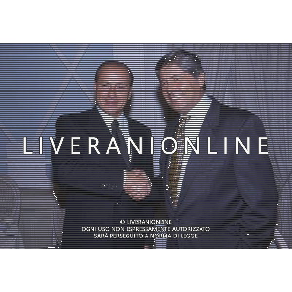 RETROSPETTIVA LUCIANO NIZZOLA DIRIGENTE CALCIO NELLA FOTO LUCIANO NIZZOLA CON SILVIO BERLUSCONI AG ALDO LIVERANI SAS