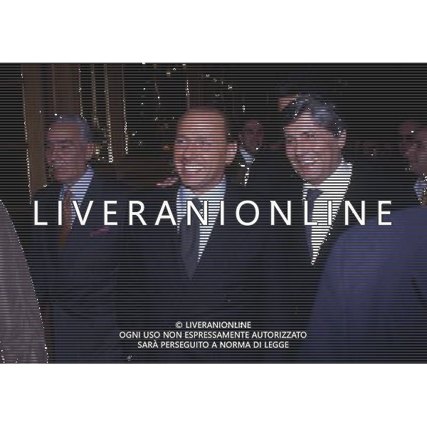 RETROSPETTIVA LUCIANO NIZZOLA DIRIGENTE CALCIO NELLA FOTO LUCIANO NIZZOLA CON SILVIO BERLUSCONI AG ALDO LIVERANI SAS
