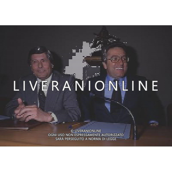RETROSPETTIVA LUCIANO NIZZOLA DIRIGENTE CALCIO NELLA FOTO LUCIANO NIZZOLA CON ANTONIO MATARRESE AG ALDO LIVERANI SAS