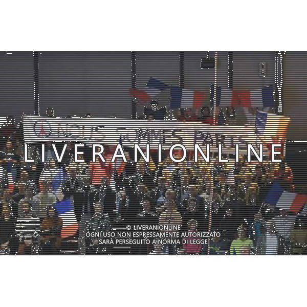 supporters PSG / hommage victimes attentats - 21.11.2015 - PSG / Kiel - Champions League Photo : Andre Ferreira / Icon Sport AG ALDO LIVERANI SAS ONLY ITALY