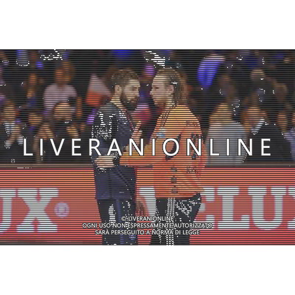 Nikola Karabatic / Nikolas Katsigiannis - 21.11.2015 - PSG / Kiel - Champions League Photo : Andre Ferreira / Icon Sport AG ALDO LIVERANI SAS ONLY ITALY