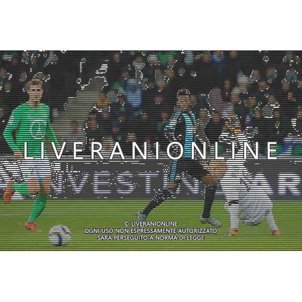 Georges Kevin NKOUDOU / Stephane RUFFIER - 22.11.2015 - Saint Etienne / Marseille - 14eme journee de Ligue 1 Photo : Jean Paul Thomas / Icon Sport AG ALDO LIVERANI SAS ONLY ITALY