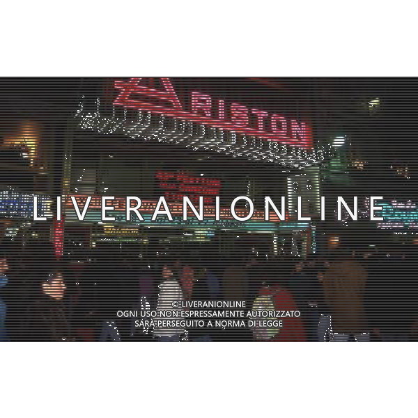 Il Teatro Ariston della citta\' di Sanremo dove si tiene il Festival della Canzone Italiana ©Agenzia Aldo Liverani Sas