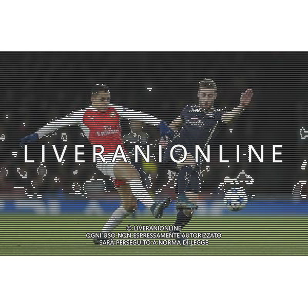 Arsenal\'s Alexis Sanchez battles for possession with Dinamo Zagreb\'s Ivo Pinto Photographer Craig Mercer/CameraSport Football - UEFA Champions League Group F - Arsenal v Dinamo Zagreb - Tuesday 24th November 2015 - Emirates Stadium - London © CameraSport - 43 Linden Ave. Countesthorpe. Leicester. England. LE8 5PG - Tel: +44 (0) 116 277 4147 - admin@camerasport.com - www.camerasport.com AG ALDO LIVERANI SAS ONLY ITALY