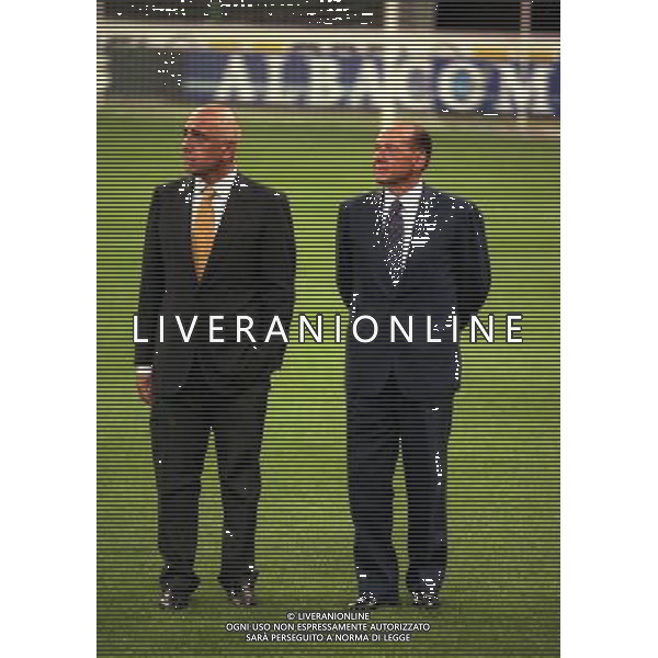 MILANO SUPERCOPPA ITALIANA MILAN PARMA 21-081-1999 NELLA FOTO SILVIO BERLUSCONI CON ADRIANO GALLIANI AG ALDO LIVERANI SAS