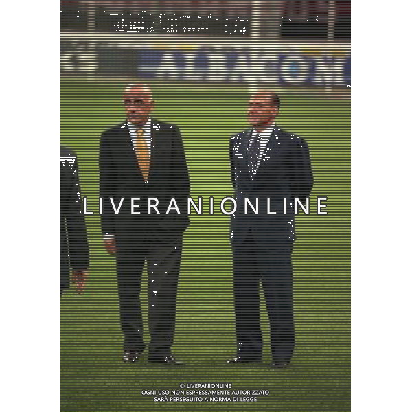 MILANO SUPERCOPPA ITALIANA MILAN PARMA 21-081-1999 NELLA FOTO SILVIO BERLUSCONI CON ADRIANO GALLIANI AG ALDO LIVERANI SAS