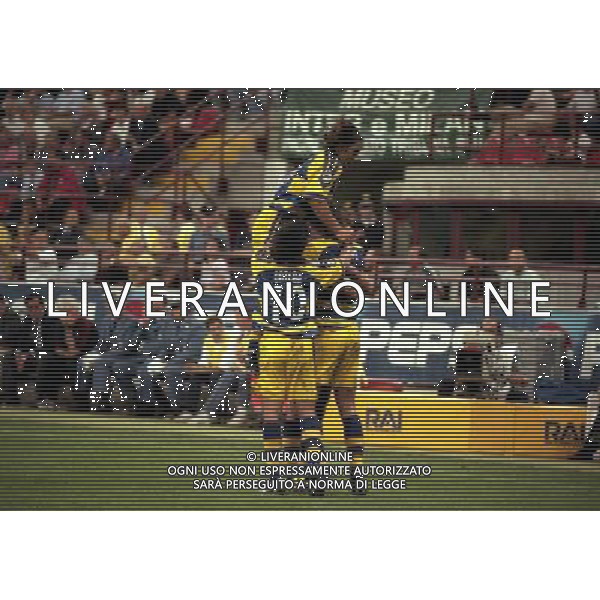 MILANO SUPERCOPPA ITALIANA MILAN PARMA 21-081-1999 NELLA FOTO ABBRACCI PARMA AG ALDO LIVERANI SAS