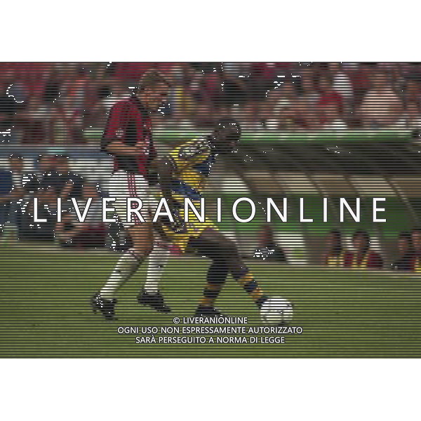 MILANO SUPERCOPPA ITALIANA MILAN PARMA 21-081-1999 NELLA FOTO ANDRIY SHEVCHENKO E LILIAN THURAM AG ALDO LIVERANI SAS