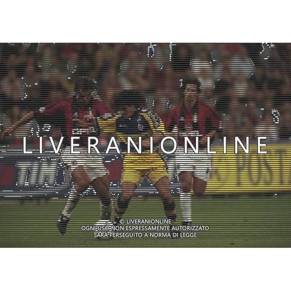 MILANO SUPERCOPPA ITALIANA MILAN PARMA 21-081-1999 NELLA FOTO PAOLO MALDINI E ARIEL ORTEGA AG ALDO LIVERANI SAS