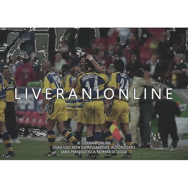 MILANO SUPERCOPPA ITALIANA MILAN PARMA 21-081-1999 NELLA FOTO ABBRACCI PARMA AG ALDO LIVERANI SAS