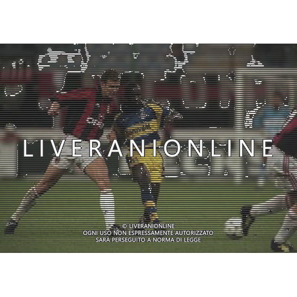MILANO SUPERCOPPA ITALIANA MILAN PARMA 21-081-1999 NELLA FOTO LILIAN THURAM-OLIVER BIERHOFF AG ALDO LIVERANI SAS