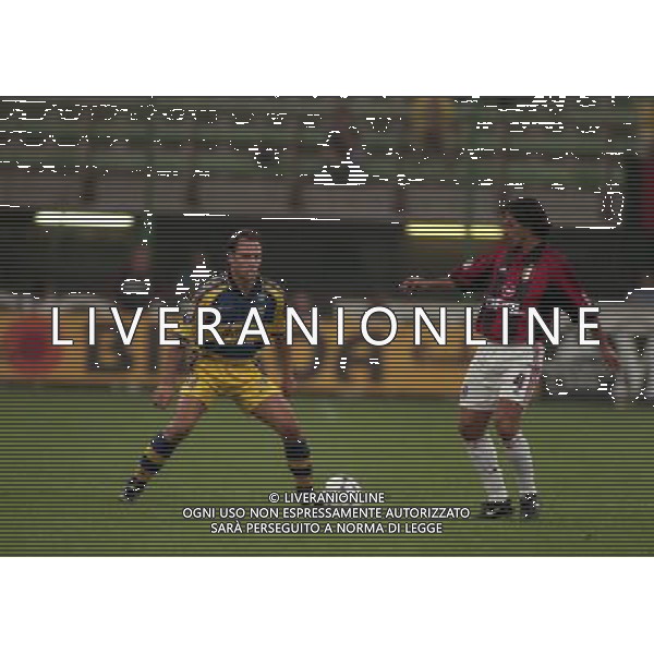 MILANO SUPERCOPPA ITALIANA MILAN PARMA 21-08 -1999 NELLA FOTO ALAIN BOGHOSSIAN E DEMETRIO ALBERTINI AG ALDO LIVERANI SAS