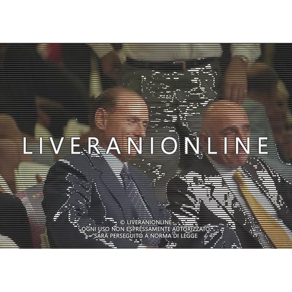 MILANO SUPERCOPPA ITALIANA MILAN PARMA 21-081-1999 NELLA FOTO SILVIO BERLUSCONI E ADRIANO GALLIANI AG ALDO LIVERANI SAS