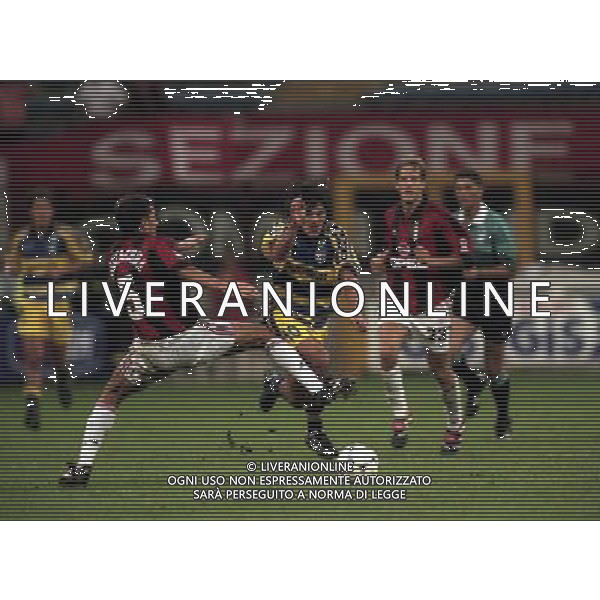 MILANO SUPERCOPPA ITALIANA MILAN PARMA 21-081-1999 NELLA FOTO ARIEL ORTEGA E ALESSANDRO COSTACURTA AG ALDO LIVERANI SAS