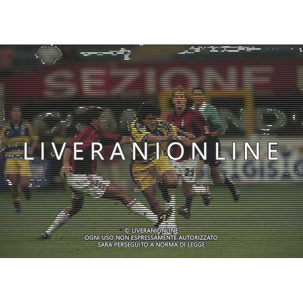 MILANO SUPERCOPPA ITALIANA MILAN PARMA 21-081-1999 NELLA FOTO ARIEL ORTEGA E ALESSANDRO COSTACURTA AG ALDO LIVERANI SAS