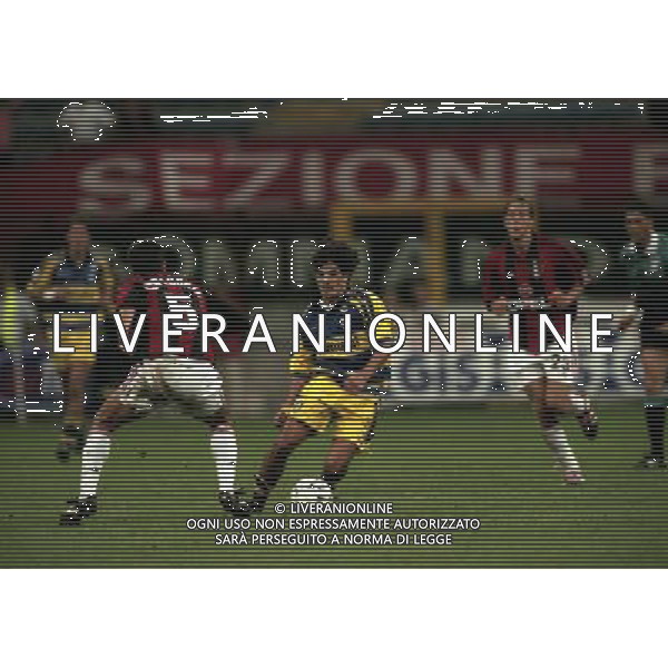 MILANO SUPERCOPPA ITALIANA MILAN PARMA 21-081-1999 NELLA FOTO ARIEL ORTEGA E ALESSANDRO COSTACURTA AG ALDO LIVERANI SAS