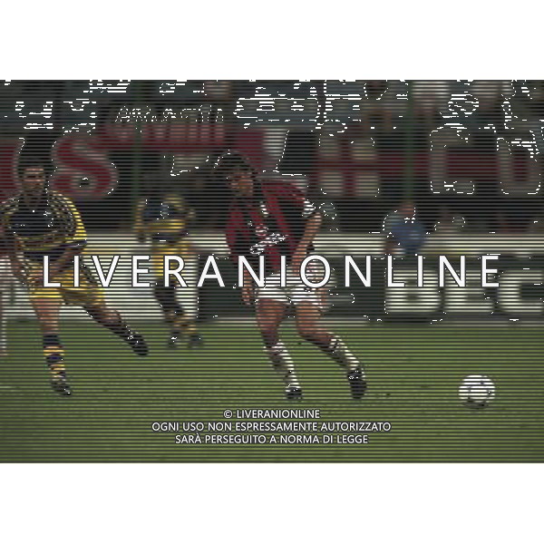 MILANO SUPERCOPPA ITALIANA MILAN PARMA 21-081-1999 NELLA FOTO PAOLO MALDINI AG ALDO LIVERANI SAS