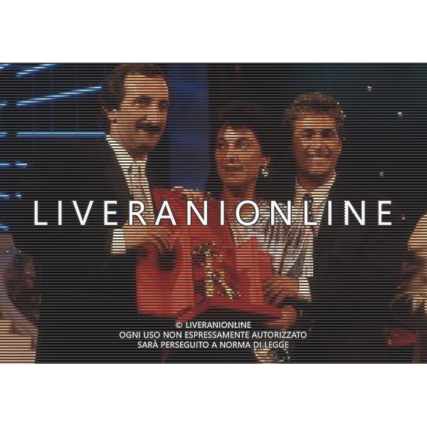 Teatro Ariston di Sanremo 35mo Festival della Canzone Italiana - 1985 nella foto I Ricchi e Poveri vincitori con la canzone \' Se m\'innamoro \' ©Agenzia Aldo Liverani Sas