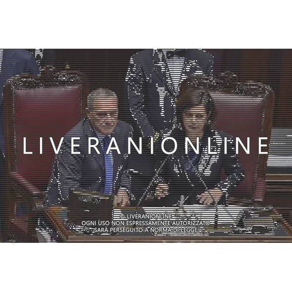 Roma - 25/11/2015 - Montecitorio - Seduta comune con il Senato per l\'elezione dei tre giudici costituzionali - nella foto: Pietro Grasso e Laura Boldrini / Ph. Fabrizio Corradetti - Ag. Aldo Liverani Sas / AGENZIA ALDO LIVERANI SAS