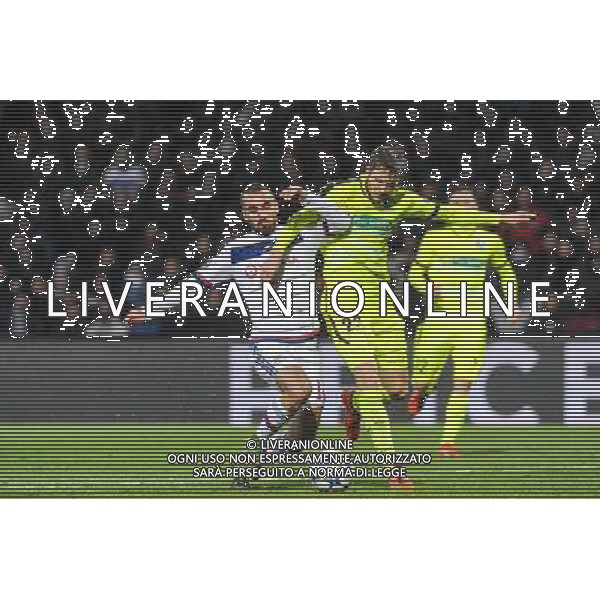 Sergi DARDER / Lasse NIELSEN - 24.11.2015 - Lyon / La Gantoise - Champions League Photo : Jean Paul Thomas / Icon Sport / AGENZIA ALDO LIVERANI SAS -ITALY ONLY EDITORIAL USE ONLY - 24.11.2015 Lyon / La Gantoise Champions League - GENT - LIONE