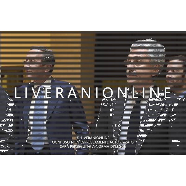 Roma - 27/11/2015 - Universita\' degli studi Guglielmo Marconi - Convegno sul tema dell\'immigrazione \'Io ho Paura\' - nella foto: Massimo D\'Alema e Gianfranco Fini /Ph. Corradetti - Ag. Aldo Liverani / AGENZIA ALDO LIVERANI SAS -