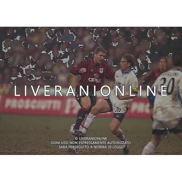 14-12-1999 MILAN ATALANTA COPPA ITALIA NELLA FOTO OLIVER BIERHOFF CON MASSIMO CARRERA AG ALDO LIVERANI SAS