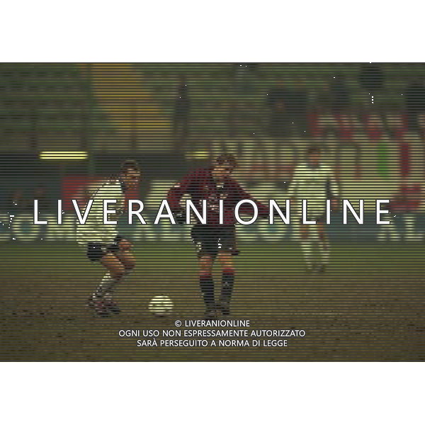 14-12-1999 MILAN ATALANTA COPPA ITALIA NELLA FOTO LASSIMO AMBROSINI AG ALDO LIVERANI SAS