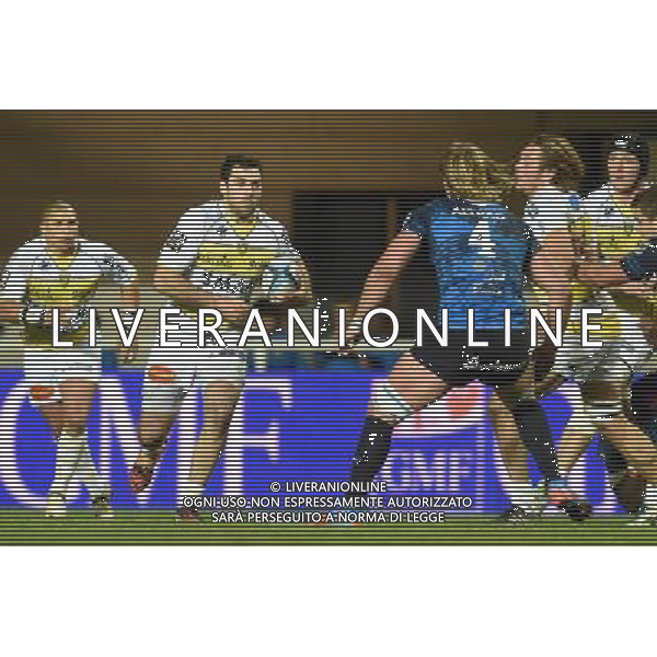 Kevin Gourdon - 27.11.2015 - Montpellier / La Rochelle - 9e journee de Top 14 Photo : Alexandre Dimou / Icon Sport AG ALDO LIVERANI SAS ONLY ITALY