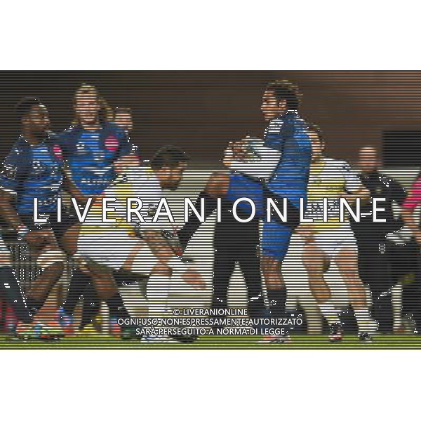 Benjamin Fall / Afa Amosa - 27.11.2015 - Montpellier / La Rochelle - 9e journee de Top 14 Photo : Alexandre Dimou / Icon Sport AG ALDO LIVERANI SAS ONLY ITALY