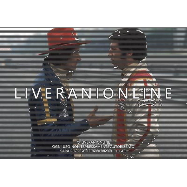 ARTURIO (ARTURO) MERZARIO PILOTA AUTOMOBILISTICO ITALIANO CON MARIO ANDRETTI - RETROSPETTIVA ©ARCHIVIO/AGENZIA ALDO LIVERANI SAS