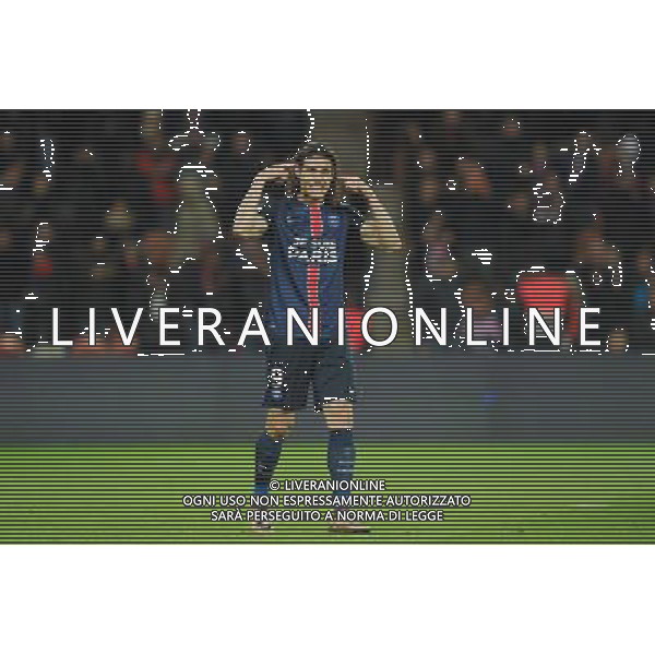 joie PSG / Edinson Cavani - 28.11.2015 - PSG / Troyes - 15eme journee de Ligue 1 Photo : Andre Ferreira / Icon Sport AG ALDO LIVERANI SAS ONLY ITALY