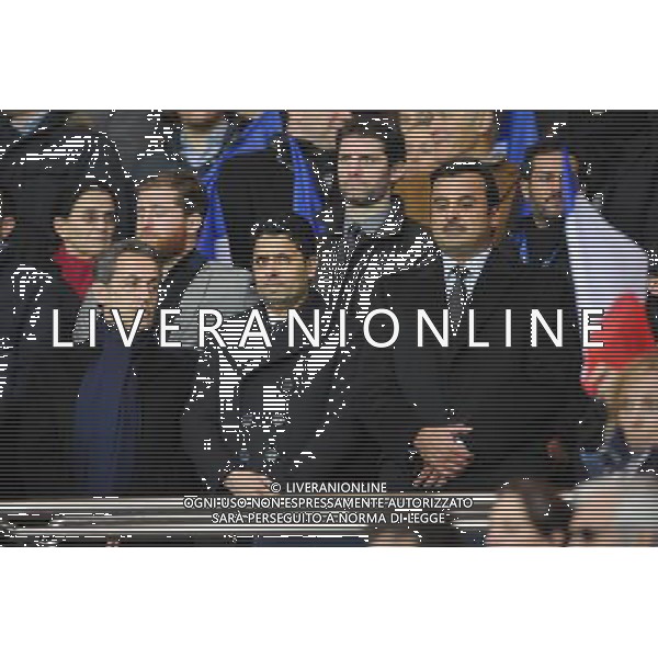 Nicolas Sarkozy / Nasser Al Khelaifi / Tamim ben Hamad Al Thani - 28.11.2015 - PSG / Troyes - 15eme journee de Ligue 1 Photo : Andre Ferreira / Icon Sport AG ALDO LIVERANI SAS ONLY ITALY