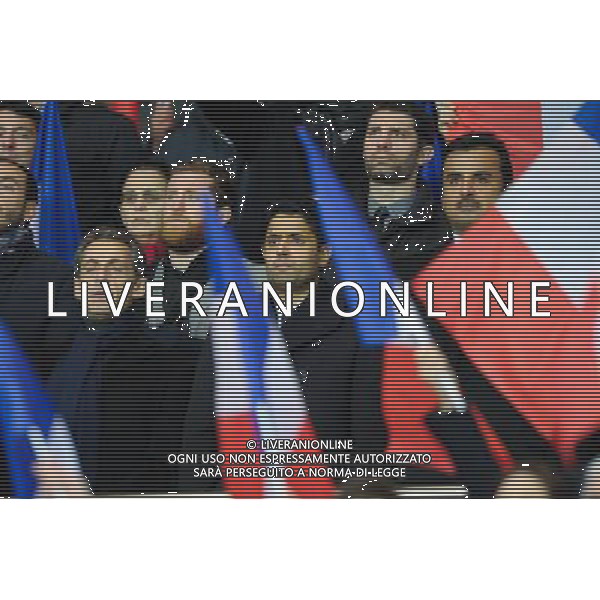Nicolas Sarkozy / Nasser Al Khelaifi / Tamim ben Hamad Al Thani / Remi Bonfils - 28.11.2015 - PSG / Troyes - 15eme journee de Ligue 1 Photo : Andre Ferreira / Icon Sport AG ALDO LIVERANI SAS ONLY ITALY