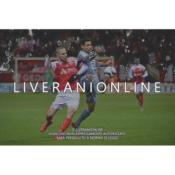Benjamin ANDRE / Antoine DEVAUX - 28.11.2015 - Reims / Rennes - 15eme journee de Ligue 1 Photo: Dave Winter / Icon Sport AG ALDO LIVERANI SAS ONLY ITALY