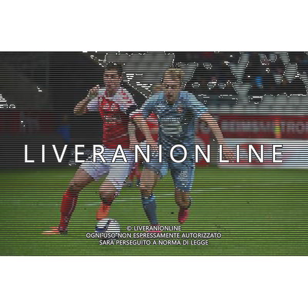 Anthony WEBER / Kamil GROSICKI - 28.11.2015 - Reims / Rennes - 15eme journee de Ligue 1 Photo: Dave Winter / Icon Sport AG ALDO LIVERANI SAS ONLY ITALY