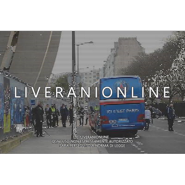 illustration bus PSG / arrivee des joueurs / pas de tapis rouge pour les joueurs / Zlatan Ibrahimovic - 28.11.2015 - PSG / Troyes - 15eme journee de Ligue 1 Photo : Andre Ferreira / Icon Sport AG ALDO LIVERANI SAS ONLY ITALY