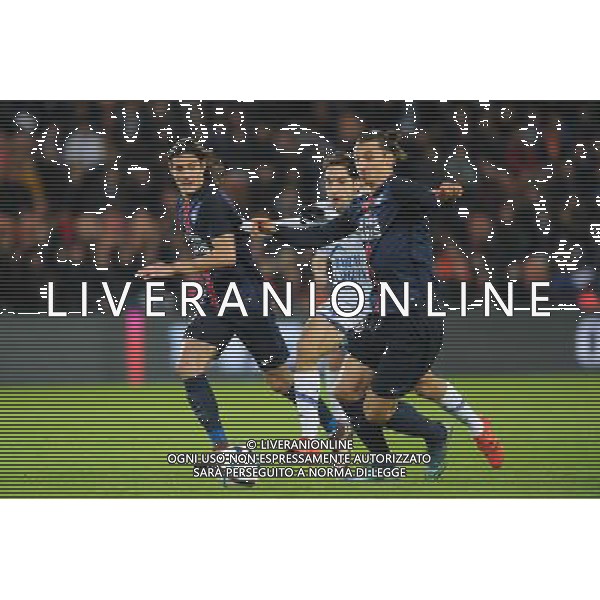 Edinson Cavani / Zlatan Ibrahimovic - 28.11.2015 - PSG / Troyes - 15eme journee de Ligue 1 Photo : Andre Ferreira / Icon Sport AG ALDO LIVERANI SAS ONLY ITALY