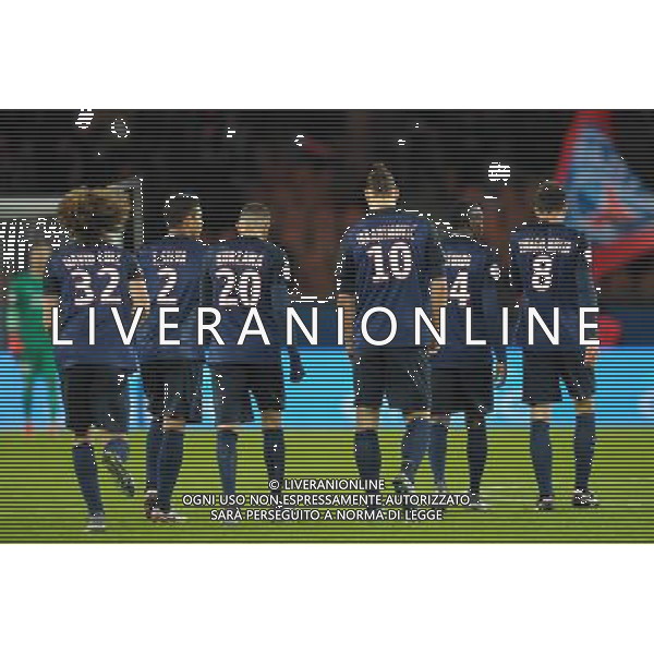 equipe PSG - 28.11.2015 - PSG / Troyes - 15eme journee de Ligue 1 Photo : Andre Ferreira / Icon Sport AG ALDO LIVERANI SAS ONLY ITALY
