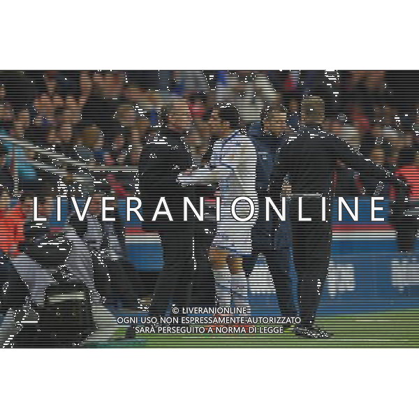 joie Troyes / Thomas Ayasse / Jean Marc Furlan - 28.11.2015 - PSG / Troyes - 15eme journee de Ligue 1 Photo : Andre Ferreira / Icon Sport AG ALDO LIVERANI SAS ONLY ITALY